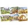 Mini dárkové puzzle - dřevěné - safari (24 dílků)