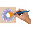 Dřevěná podložka Spirograf k tvorbě geometrických spirál