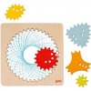 Dřevěná podložka Spirograf k tvorbě geometrických spirál