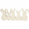 Dřevěné siluety velikonočních zajíčků k dotvoření, 30x11