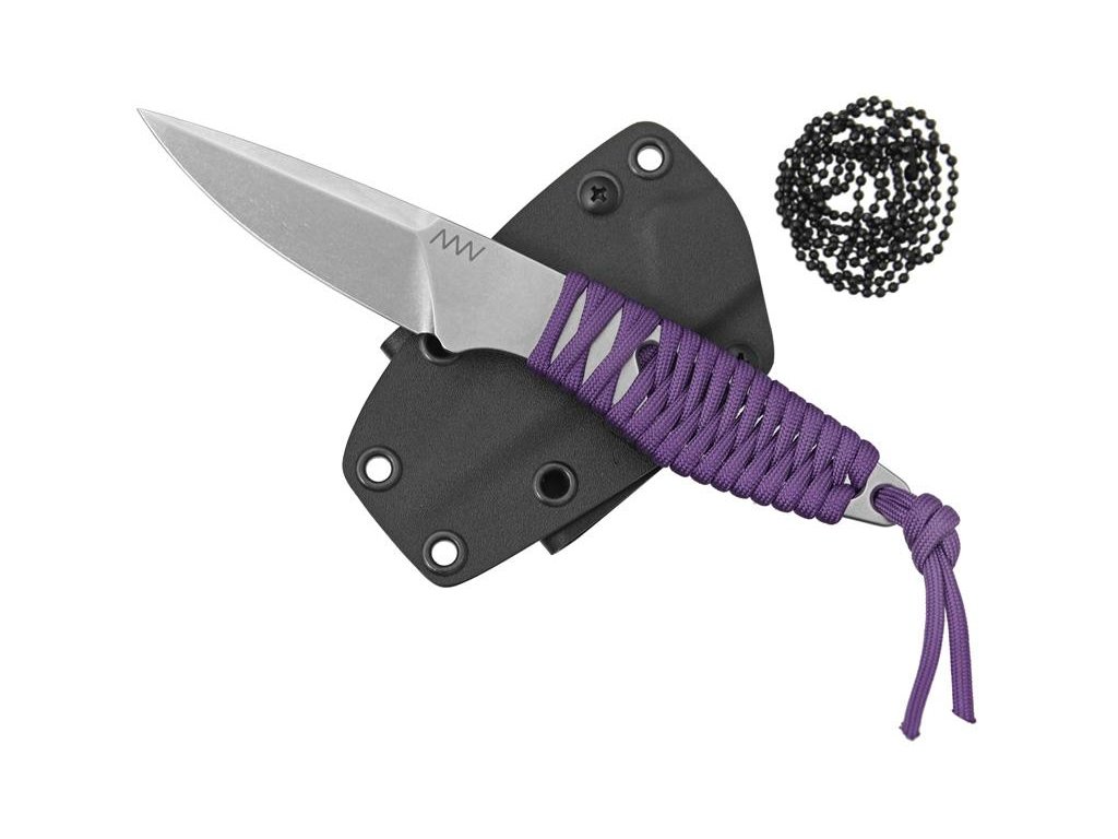 Nůž ANV P100-011, paracord fialový