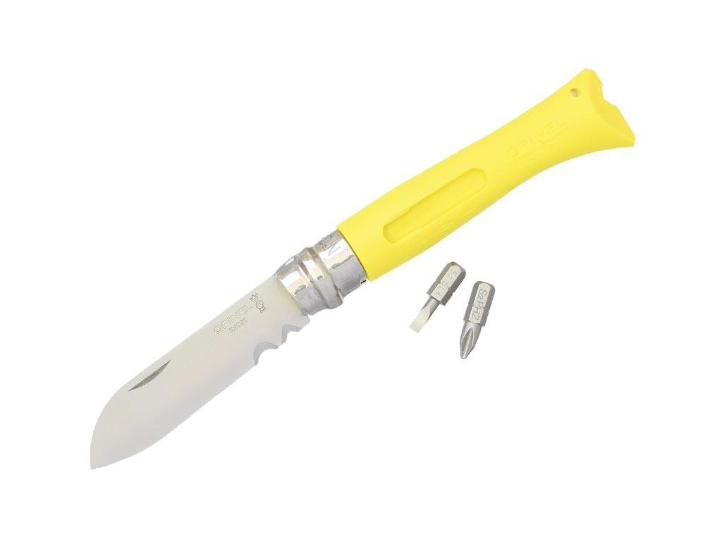 Nůž Opinel Bricolage N°09 pracovní žlutý