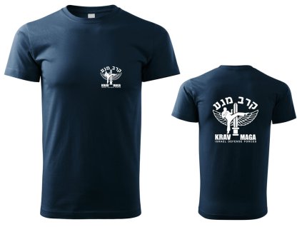 Pánské triko Krav Maga IDF modré (Velikost L)
