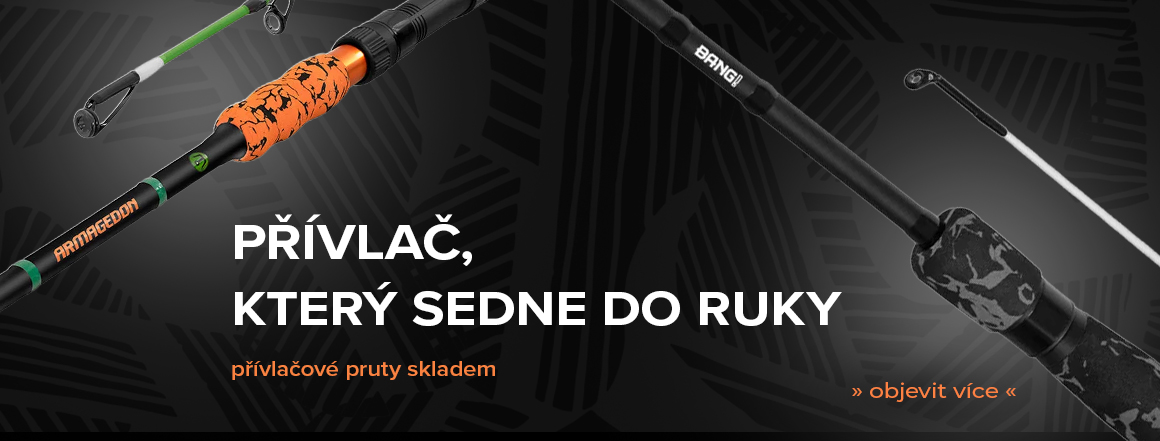 Přívlač, který padne do ruky. Přívlačové pruty skladem