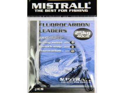 MISTRALL Fluorocarbon leaders 40cm,25kg (2ks)