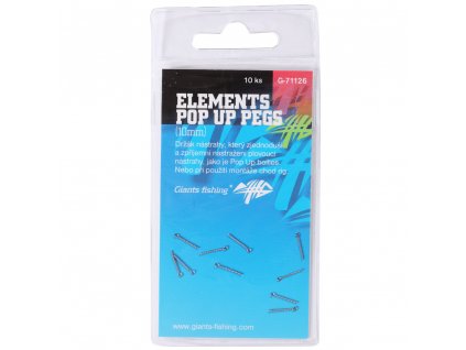 GIANTS FISHING KOLÍČEK S OČKEM ELEMENTS POP UP PEGS 10MM, 10KS