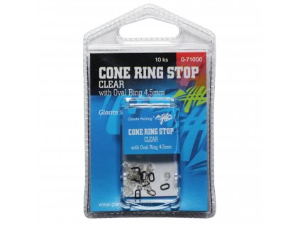 Giants Fishing Slídová zarážka s kroužkem Cone Ring Stop clear with Oval Ring 4,5 mm