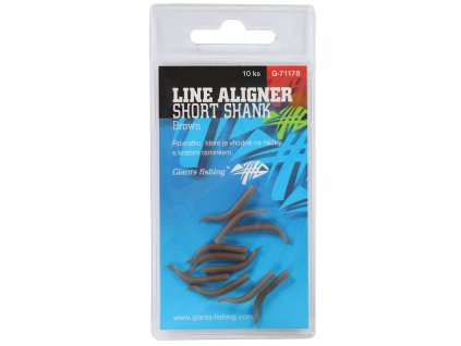 Giants fishing Rovnátka na háček Line Aligner Short Shank Large Brown (Hook 2-6) 10ks