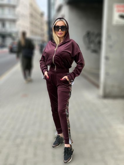 Plyšový trojkomplet NORA čokoládovo-zlatý