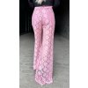 Extravagantné nohavice BELLA svetlo ružové