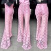 Extravagantné nohavice BELLA svetlo ružové
