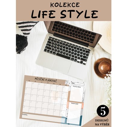 MĚSÍČNÍ PLÁNOVAČE NEDATOVANÉ - KOLEKCE LIFE STYLE