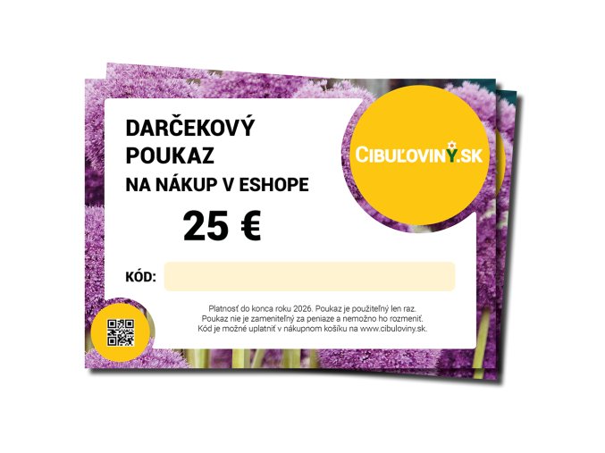 DARKOVY POUKAZ Cibuloviny sk 25 produkt eshop