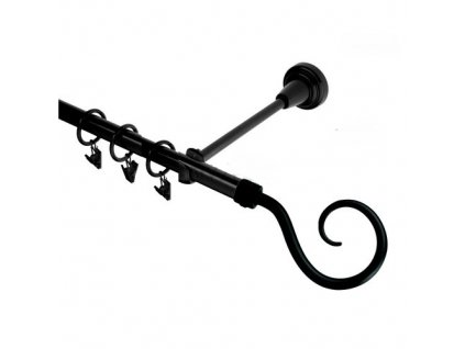 Záclonová tyč Roma 120 cm černá