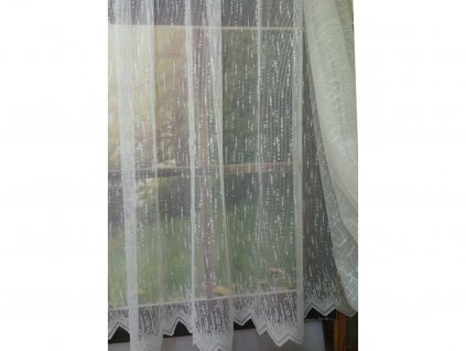 Záclona žakárová Prší krém - zbytky