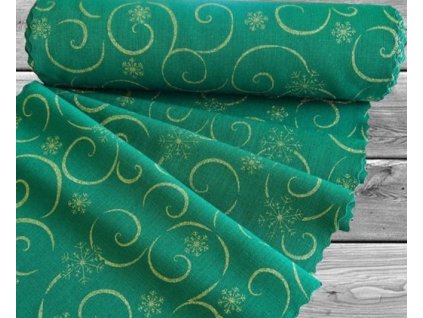 Screenshot 2025 11 07 at 14 41 15 Vánoční běhoun Vločky s vlnkou zeleno zlaté ČIČINKA s.r.o