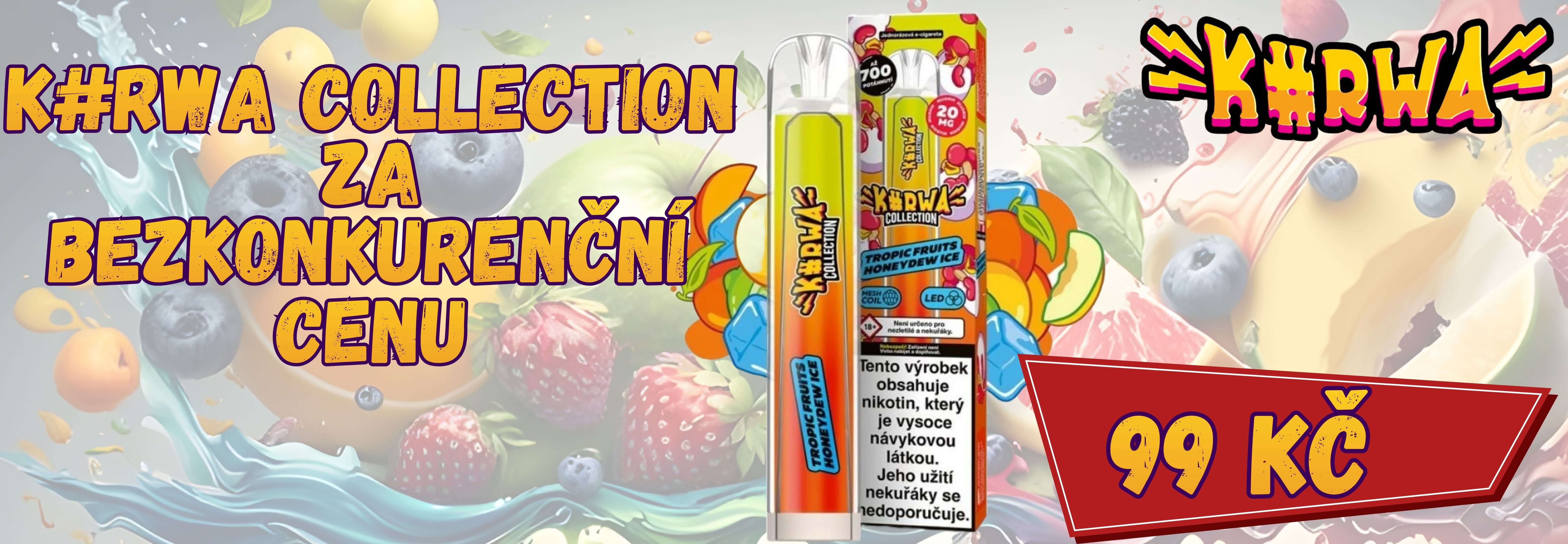 Jednorázová e-cigareta Kurwa Collection