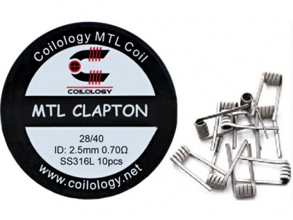 Spirálky Coilology MTL Clapton SS316 0,7 ohm (Poměr - PG/VG 1ks)