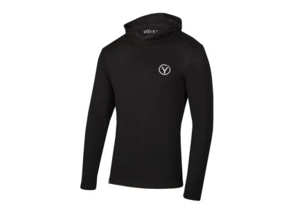 dylejc solis funkcni tricko s kapuci dlouhy rukav black cerne a