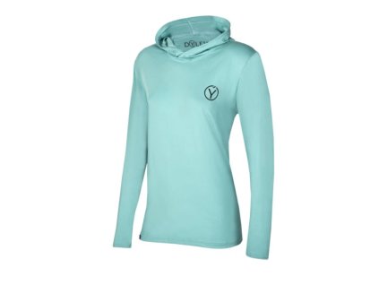 dylejc solis funkcni tricko s kapuci dlouhy rukav turquoise svetle zelena a