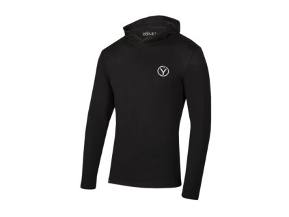 dylejc solis merino funkcni tricko s kapuci dlouhy rukav cerne black a