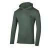 dylejc solis merino funkcni tricko s kapuci dlouhy rukav zelene green a