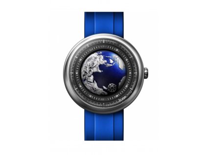 160 u series blue planet gphg titanium mechanical watch blue strap