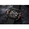 94 x series stainless steel mechanical skeleton wristwatch orange