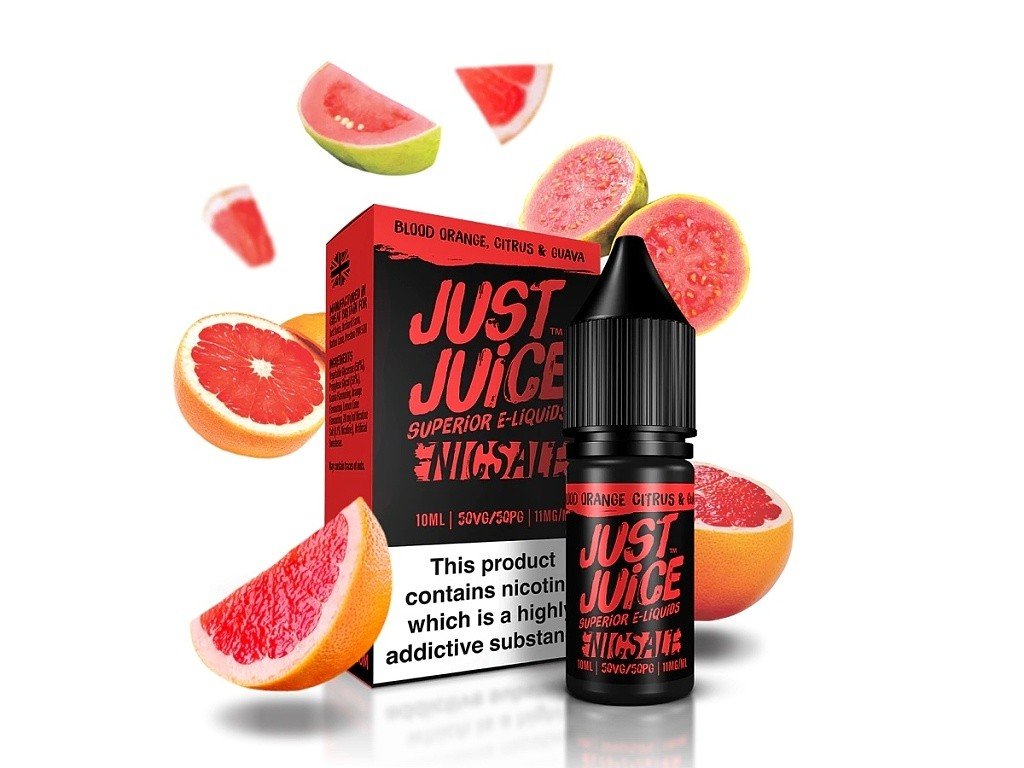 228546 1 just juice salt e liquid blood orange citrus guava cerveny pomeranc citron a guava 11mg produktovy obrazek