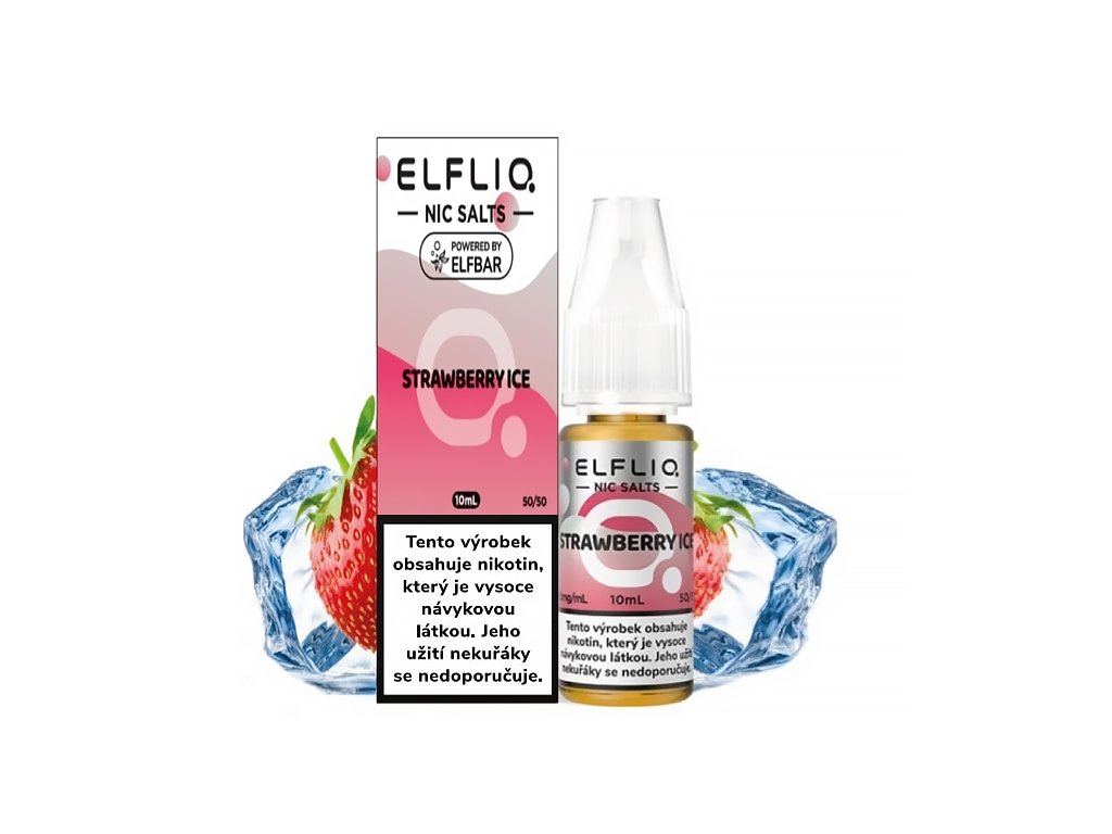 264739 elf bar elfliq salt e liquid strawberry ice 10ml 20mg produktovy obrazek