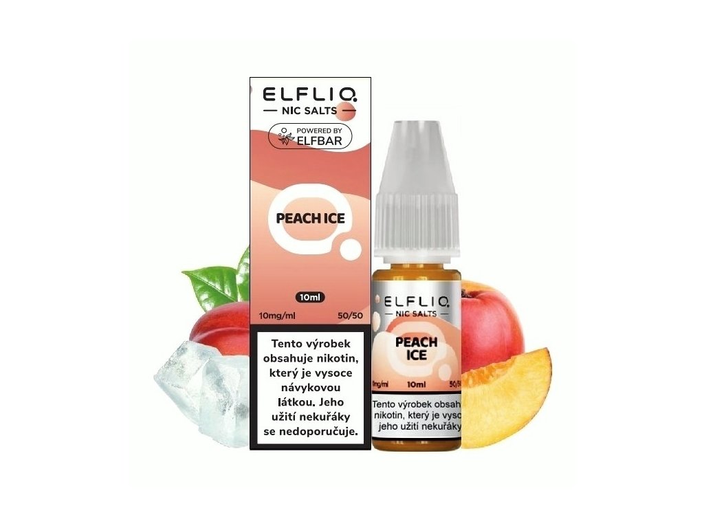 228435 1 elf bar elfliq salt e liquid peach ice 10ml 10mg produktovy obrazek