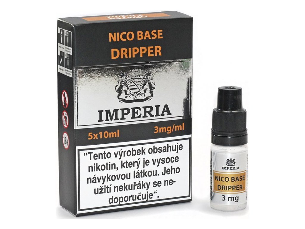 nikotinova baze imperia dripper pg30 vg70 5x10ml 3mg