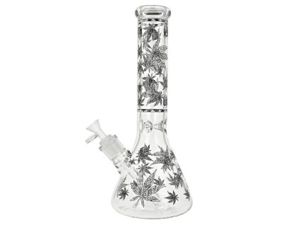 Skleněný bong Super Heroes Beaker Weed Leaves, 35cm
