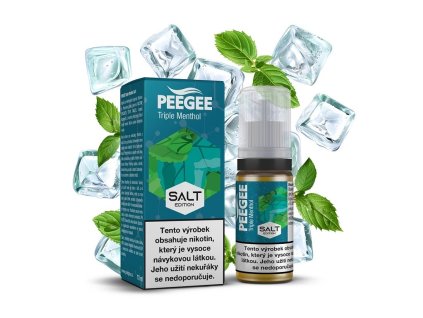PEEGEE Salt Trojitý mentol 10 ml 10 mg