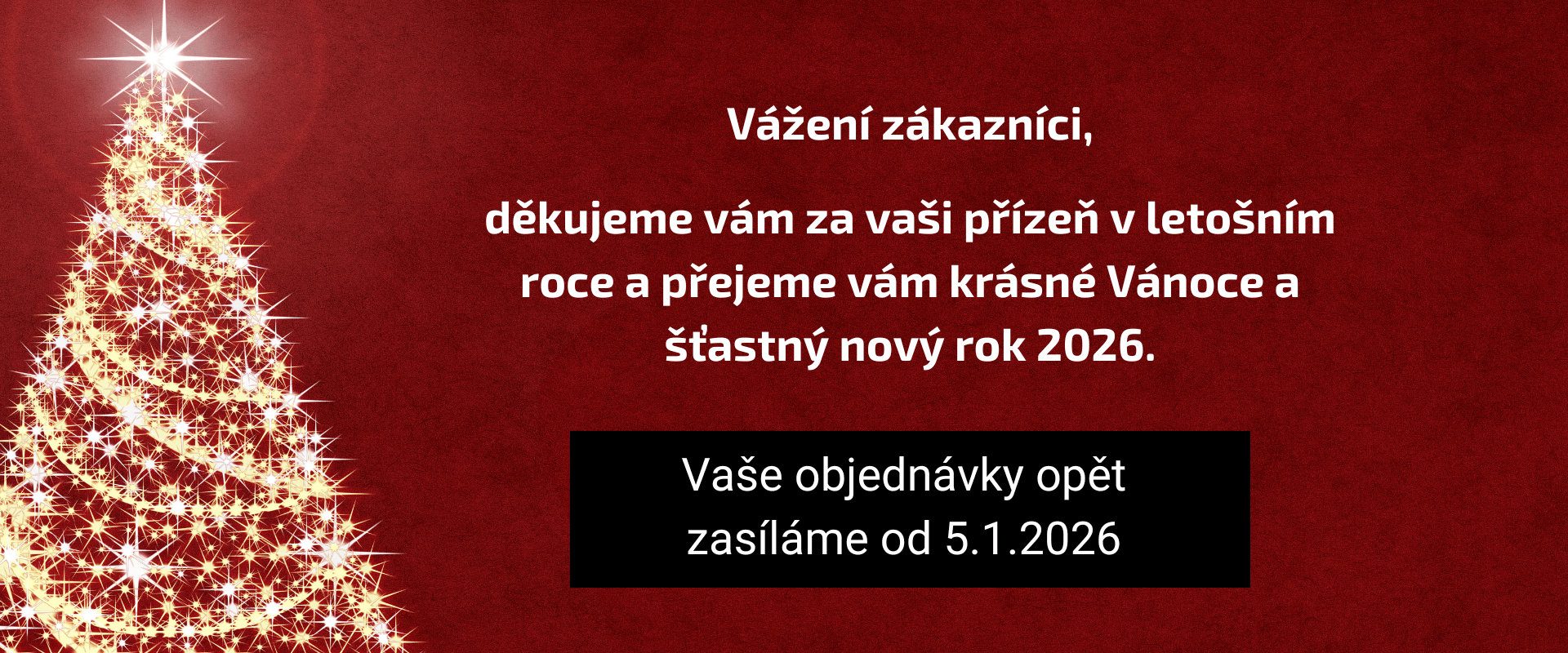 Vánoční přání pro zákazníky