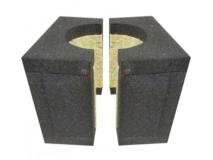 Parotěsný prostup hranatý pro komín NEREZ vnější plášť 230mm, výška  400mm