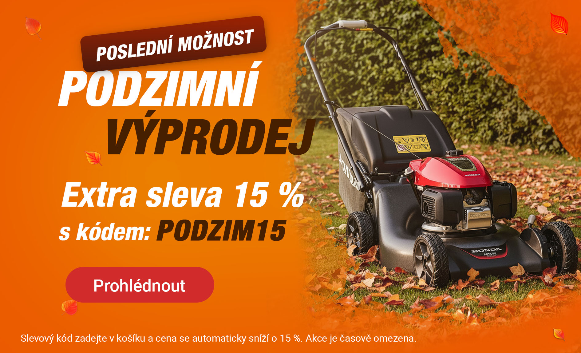 Podzimní výprodej - sleva 15 %