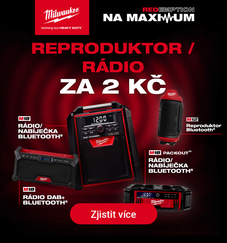 Milwaukee akce reproduktor radio - 2 Kč