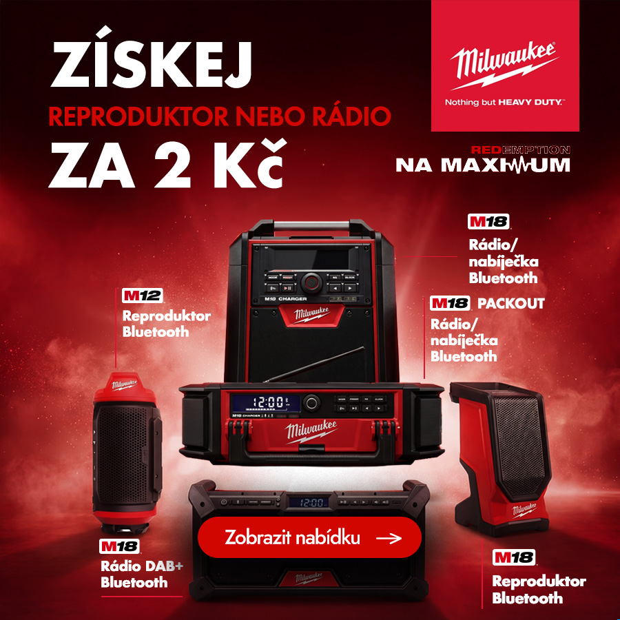 Milwaukee akce reproduktor radio - 2 Kč
