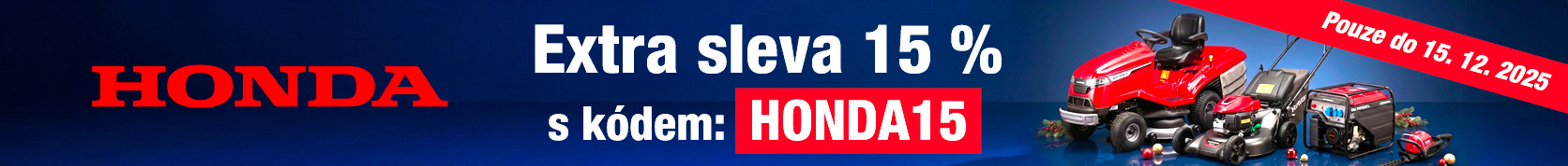 Honda - sleva 15 %