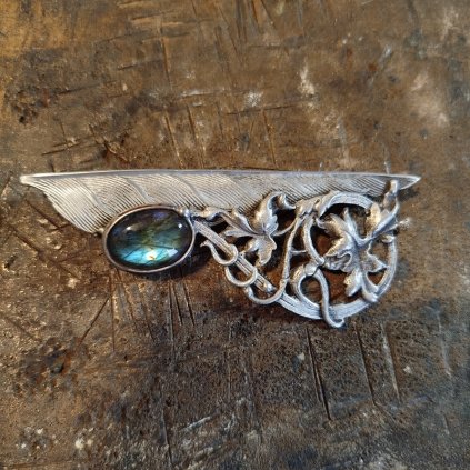 Brož eklektická S LABRADORITEM