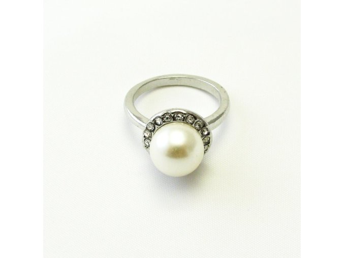 BPK0168 prsten s perlou a kaminky