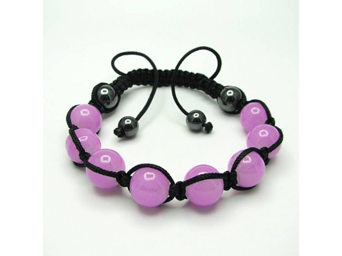 BRO0002E naramek shamballa fialovy