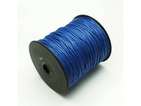 NBS0003C bavlnena voskovana snurka 15mm modra