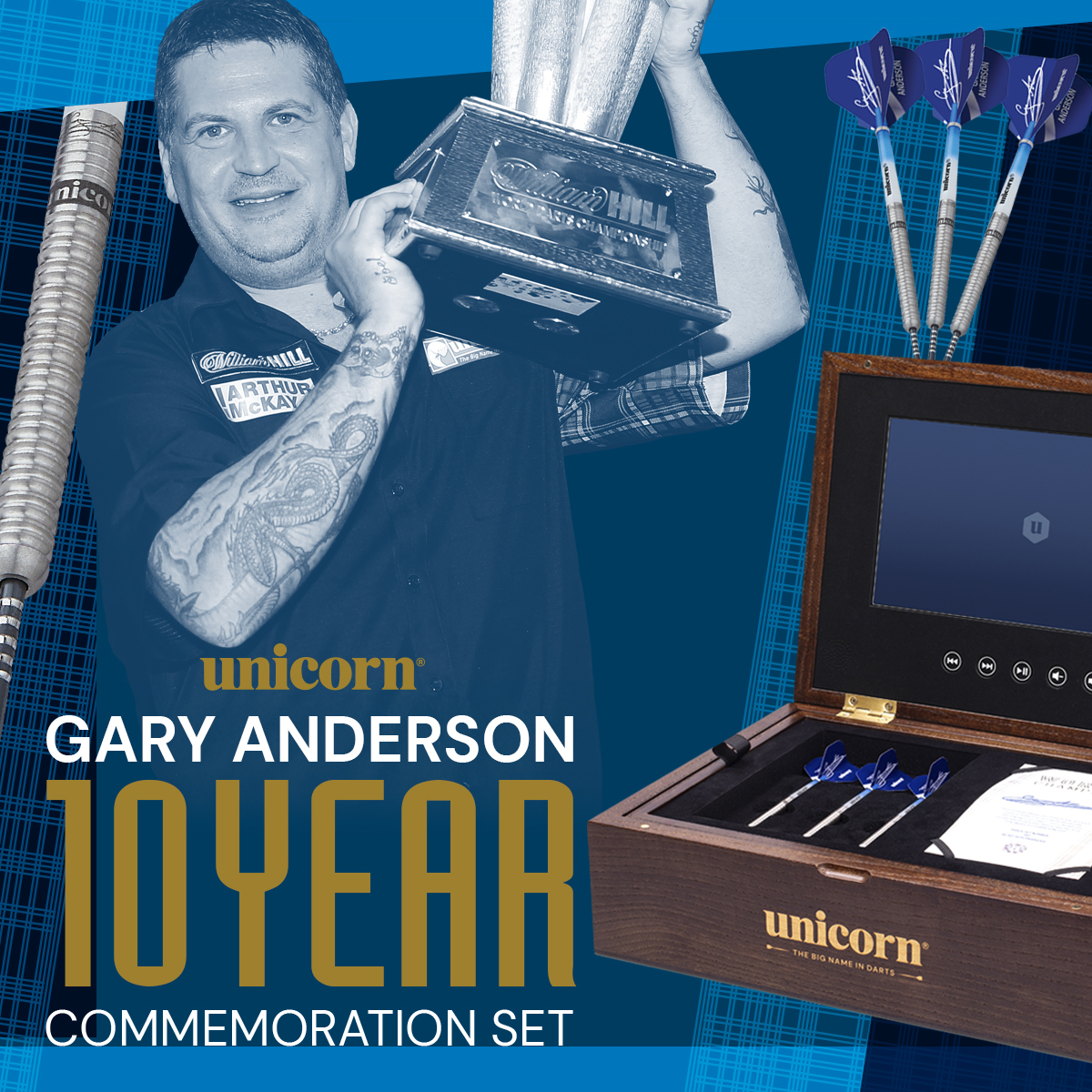 Šipky Gary Anderson 10 Years Unicorn