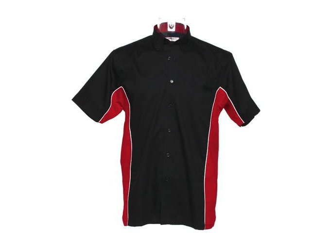 Košile CKK8185 black & red