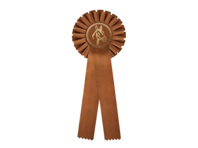 Kokarda jednořadá CK1 hnědá průměr 12,5 cm, délka 31 cm