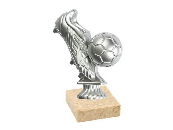 Figurka  C22614 fotbalová bota stříbrná Výška 10cm