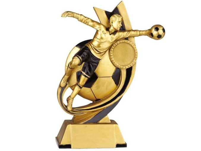 Trofej CRF1121 fotbalový míč s fotbalistou Výška 17cm