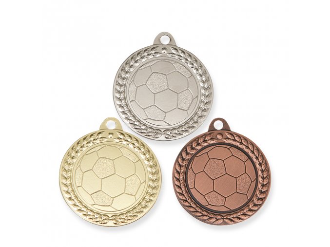 Medaile C29005 zlatá, stříbrná, bronzová Fotbal